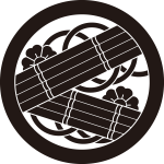 丸に重ね花筏紋