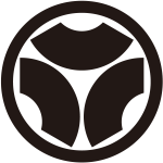 丸に頭合せ三つ地紙紋