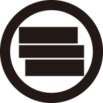 丸に変り三つ引き紋