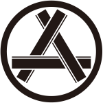 丸に子持ち三木違い木紋