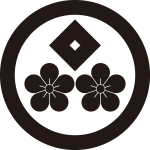 丸に釘抜に並び梅紋