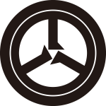 丸に真向い五徳紋