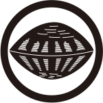 丸に真向き蛤紋