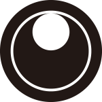 丸に真向い月紋