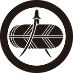 丸に松葉鋏み鷹の羽紋