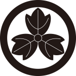 丸に三つ葉牡丹紋