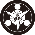 丸に三つ日の丸扇紋