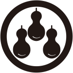 丸に三つ盛り瓢紋