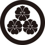 丸に三つ盛り剣片喰紋