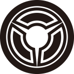 丸に三つ中抜き地紙紋