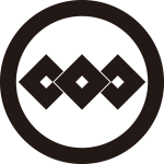 丸に三つ並び釘抜紋