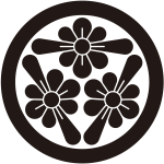 丸に三つ梨の切り口紋