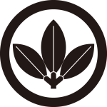 丸に三つ椿の葉紋