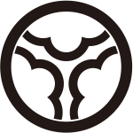 丸に三つ割り梅輪紋