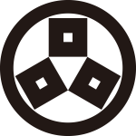 丸に三つ寄せ釘抜紋