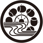 丸に水車に水紋