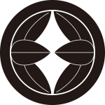 丸に対い六枚笹紋