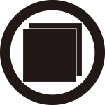 丸に斜め重ね二つ石紋