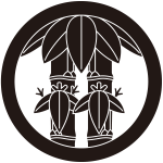 丸に二本竹笹紋