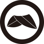 丸に折れ一つ笹の葉紋