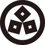 丸に隅合せ三つ釘抜紋