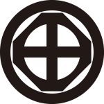 丸に隅切り鉄砲轡紋