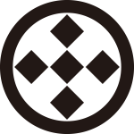 丸に隅立て五つ石紋