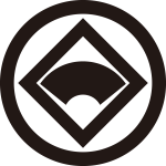 丸に隅立て角に地紙紋