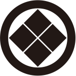 丸に隅立て四つ石紋