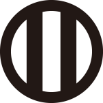 丸に竪二つ引き紋