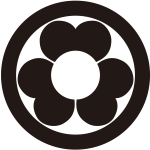 丸に鉄砲片喰紋