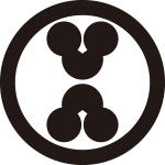 丸に上下対い洲浜紋