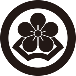 丸に梅に中陰地紙紋