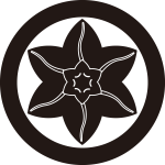 丸に裏花鉄線紋