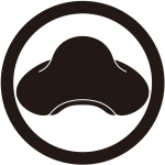 丸に俯き陣笠紋