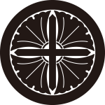 丸に四つ銀杏に十字剣紋