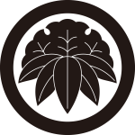 丸に雪持ち笹紋