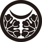 丸に夕顔の葉に月紋