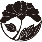 乱れ葉敷き牡丹紋