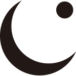 右向き三日月に星紋