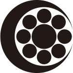 右向き月に九曜紋