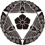 三つ蝶に桔梗紋