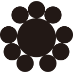 三つ離れ十曜紋