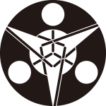 三つ日の丸三本骨扇紋