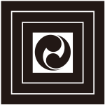 三つ入れ枡に二つ巴紋