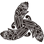 三つ組み合せ茗荷紋