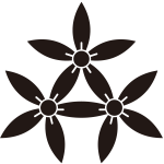 三つ持ち合い細桔梗紋