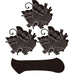 三つ盛り揚羽蝶に一文字紋