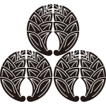 三つ盛り抱き茗荷紋