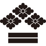 三つ盛り花菱に二つ引き紋